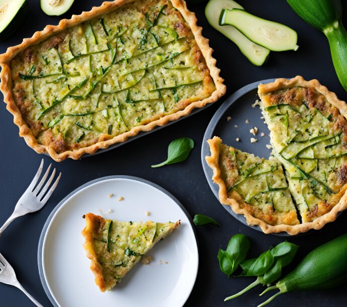 Crostata au riz Arborio et zucchinis