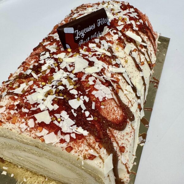 Bûche de Noël Boréalait à la crème glacée classique à la vanille
