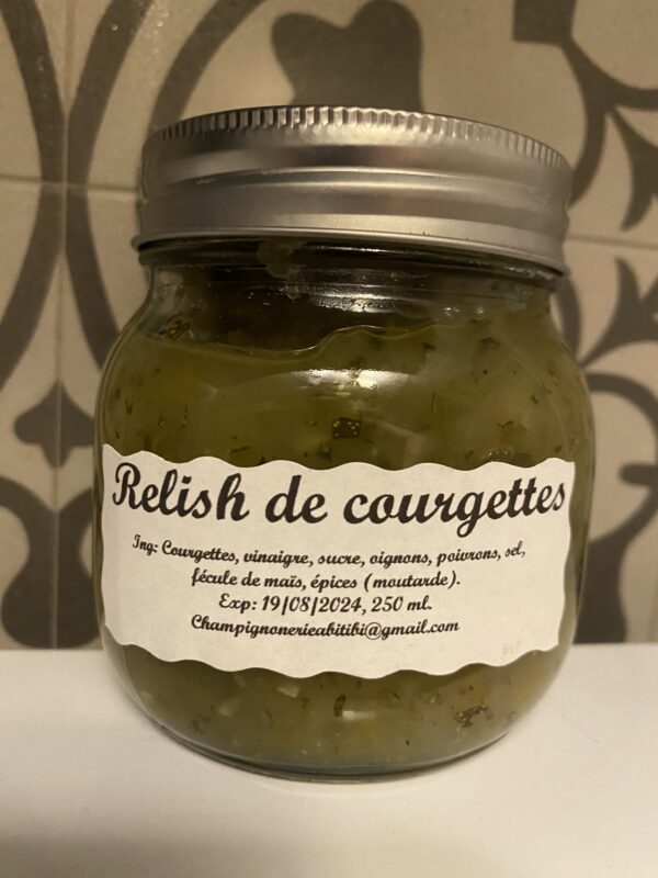 Relish de courgettes 250 ml