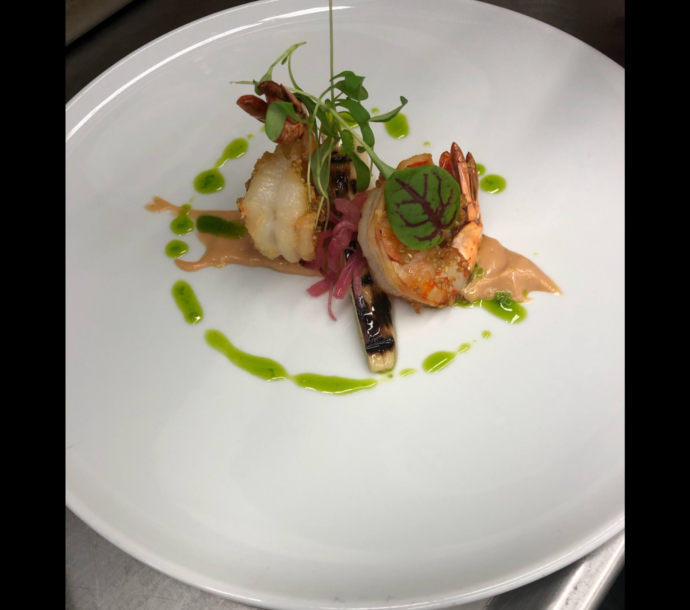 Crevettes au cari et poivre de citron