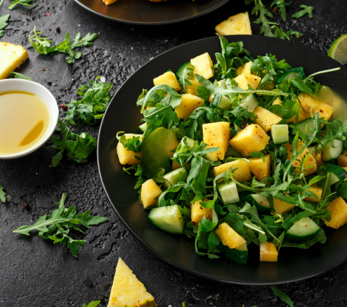 Salade concombre et ananas