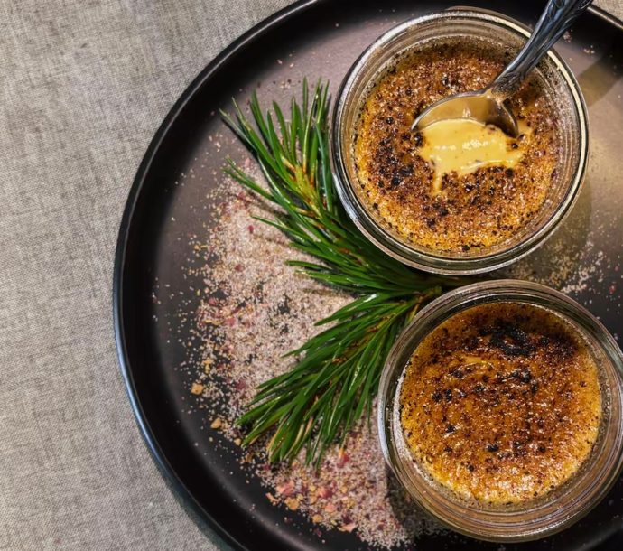 Crème brûlée au sapin