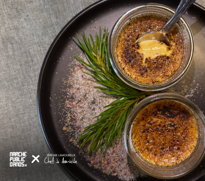 Crème brûlée au sapin